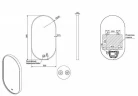 Зеркало Esbano ES-3311FVD 50x90 ESMR3311FVD с подсветкой Черный