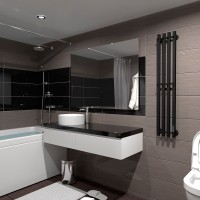 Электрический полотенцесушитель Маргроид Inaro профильный 1200x180 Inaro-12018-1081-9005R правый Черный матовый нержавеющая сталь