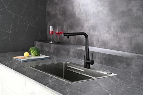 Смеситель для кухни AQUAme Cucina AQM9902MB цвет Черный матовый