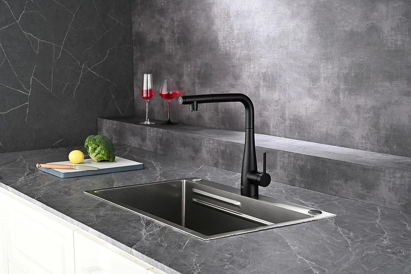 Смеситель для кухни AQUAme Cucina AQM9902MB цвет Черный матовый
