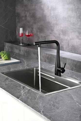 Смеситель для кухни AQUAme Cucina AQM9902MB цвет Черный матовый
