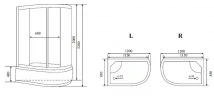 Душевая кабина Timo Lux 120x85 T-7720R с гидромассажем