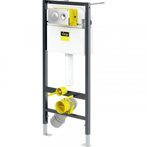 Инсталляция Viega Prevista Dry 792855 для подвесных унитазов с клавишей смыва Хром