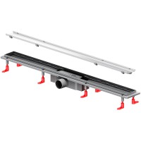 Душевой лоток AM.PM PrimeFlow 90 W02SC-U11-090-04SB с решеткой Хром матовый / под плитку Tile
