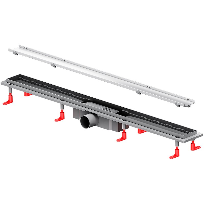 Душевой лоток AM.PM PrimeFlow 90 W02SC-U11-090-04SB с решеткой Хром матовый / под плитку Tile
