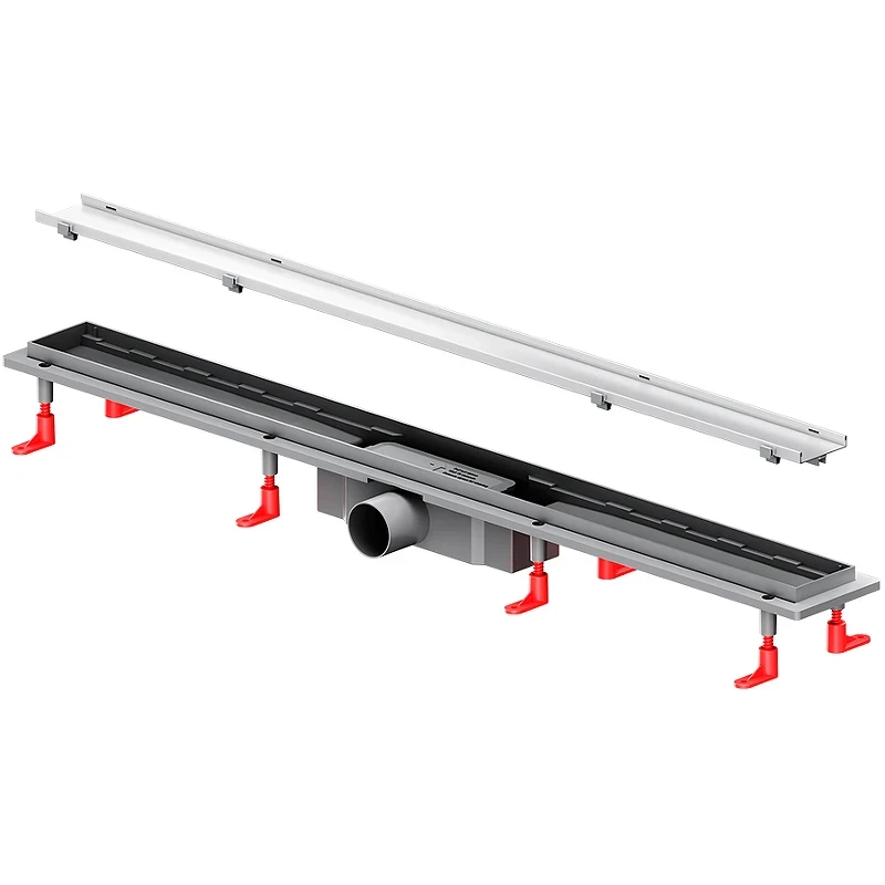 Душевой лоток AM.PM PrimeFlow 90 W02SC-U11-090-04SB с решеткой Хром матовый / под плитку Tile