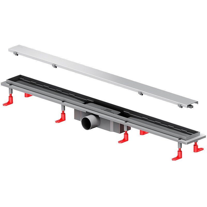 Душевой лоток AM.PM PrimeFlow 90 W02SC-U11-090-04SB с решеткой Хром матовый / под плитку Tile