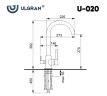 Смеситель для кухни Ulgran Classic U-020-304 Нержавеющая сталь нержавеющая сталь