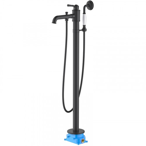 Смеситель для ванны Aquatek Классик AQ1545MB Черный матовый латунь на пол