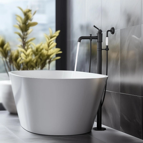 Смеситель для ванны Aquatek Классик AQ1545MB Черный матовый латунь на пол