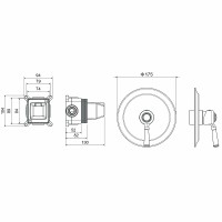 Смеситель для душа Aquatek Классик AQ1566MB Черный матовый латунь встраиваемый
