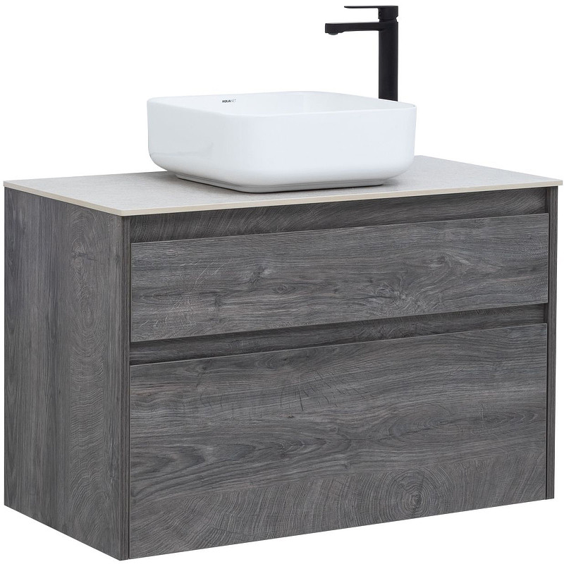 Тумба под раковину Aquanet Nova Lite 90 242267 подвесная Дуб рошелье МДФ / ЛДСП