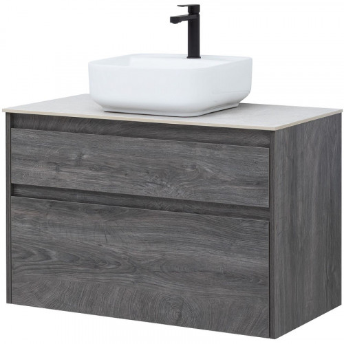 Тумба под раковину Aquanet Nova Lite 90 242267 подвесная Дуб рошелье МДФ / ЛДСП