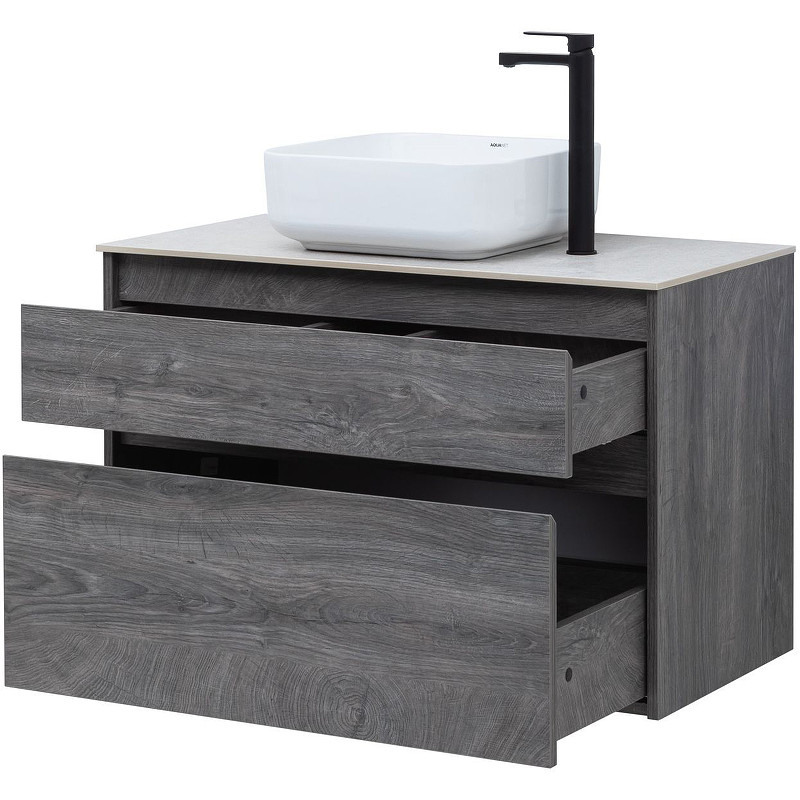 Тумба под раковину Aquanet Nova Lite 90 242267 подвесная Дуб рошелье МДФ / ЛДСП