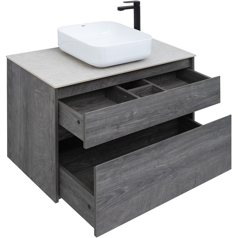 Тумба под раковину Aquanet Nova Lite 90 242267 подвесная Дуб рошелье МДФ / ЛДСП