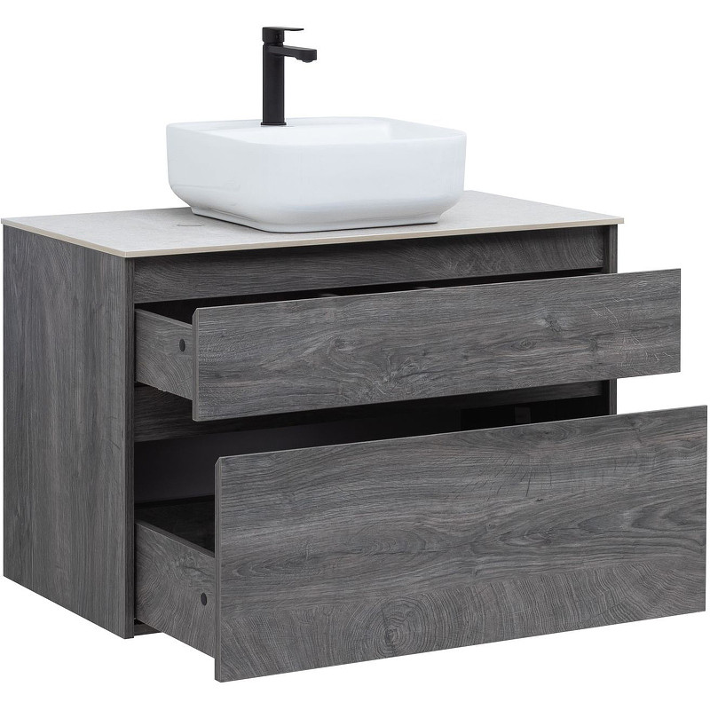 Тумба под раковину Aquanet Nova Lite 90 242267 подвесная Дуб рошелье МДФ / ЛДСП