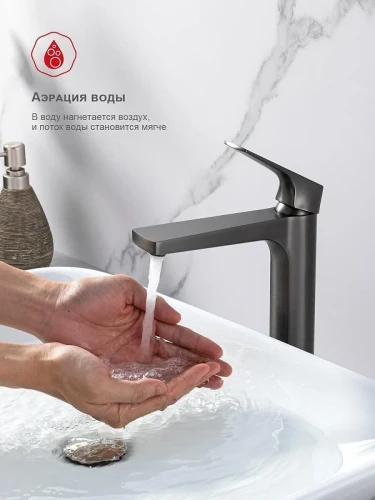Смеситель для раковины Raglo R07.15.09 цвет Графит