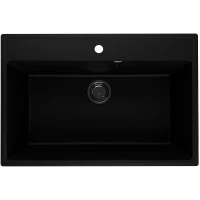 Кухонная мойка Ulgran Quartz Forte 760-07 Уголь искусственный камень (литьевой мрамор) встраиваемый