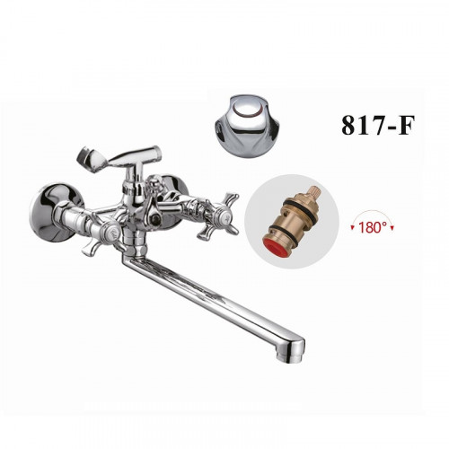 Смеситель для ванны D-Lin D147817-F универсальный цвет Хром