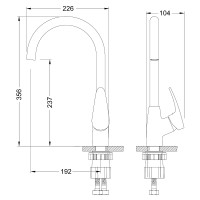 Смеситель для кухни Lemark Linara LM0405C Хром латунь