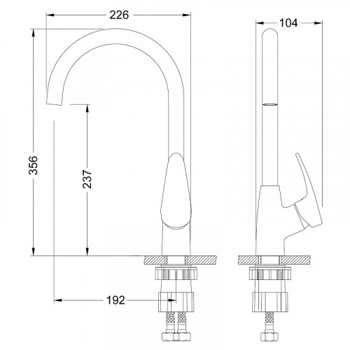 Смеситель для кухни Lemark Linara LM0405C Хром латунь