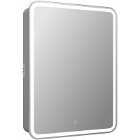 Зеркальный шкаф Reflection Circle 550х800 R RF2106SR с подсветкой Белый матовый МДФ / ЛДСП, стекло