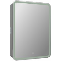 Зеркальный шкаф Reflection Circle 550х800 R RF2106SR с подсветкой Белый матовый МДФ / ЛДСП, стекло