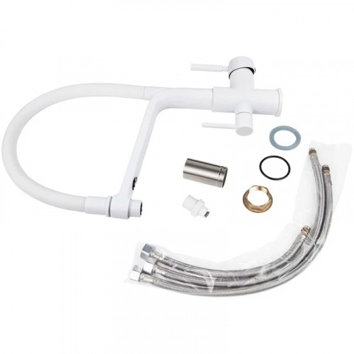 Смеситель для кухни Viko V-5604 Белый матовый латунь