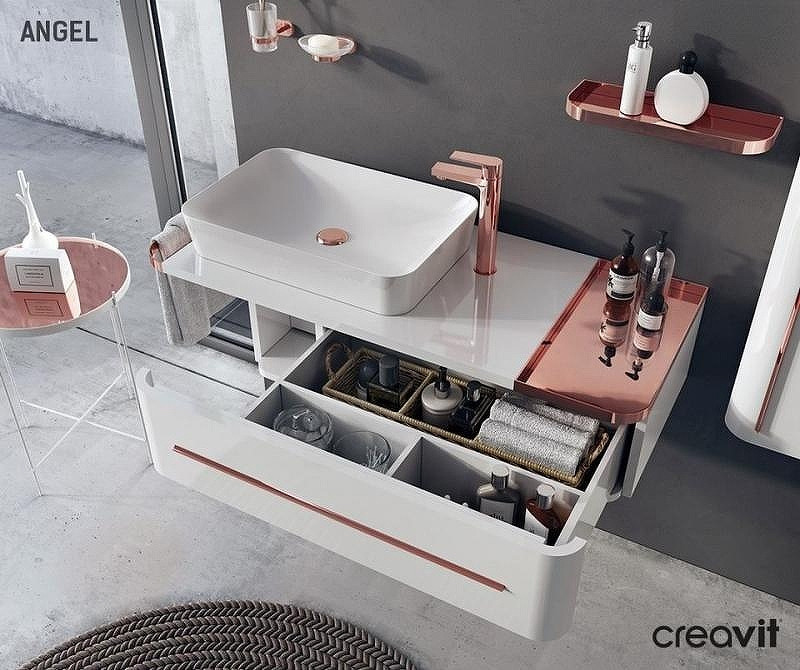 Смеситель для раковины Creavit Sharp SR6500C Розовое золото