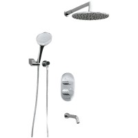 Душевая система WasserKRAFT Berkel A174819 Thermo с термостатом Хром латунь встраиваемый