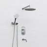 Душевая система WasserKRAFT Berkel A174819 Thermo с термостатом Хром латунь встраиваемый