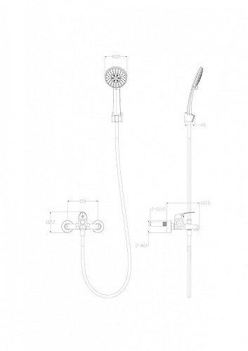 Смеситель для ванны Wonzon &amp; Woghand WW-4530-BG цвет Брашированное золото