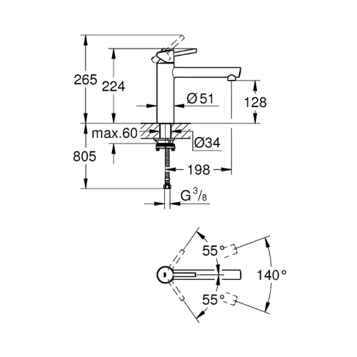 Смеситель для кухни Grohe Concetto 31210001 Хром