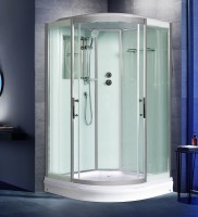 Душевая кабина WeltWasser WW500 Emmer 11015-2 110x110 10000004651 профиль Хром стекло прозрачное
