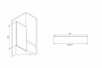 Шторка на ванну Abber Immer Offen 80x140 AG71080B профиль Черный стекло прозрачное