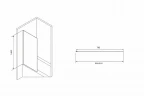 Шторка на ванну Abber Immer Offen 80x140 AG71080B профиль Черный стекло прозрачное