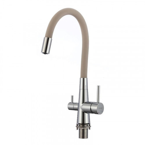 Смеситель для кухни Fmark FS1062-A12 цвет Хром Бежевый