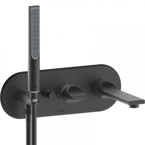 Смеситель для ванны Bossini Apice Z00555.073 Черный матовый латунь встраиваемый