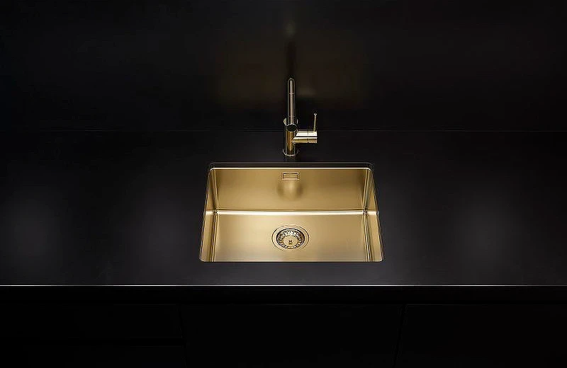Кухонная мойка Alveus Kombino 50 Monarch Gold SAT-90 540x440x195 U 1120361 Золото нержавеющая сталь встраиваемый