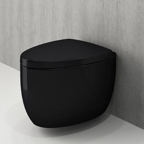 Унитаз Bocchi Etna 1116-005-0129 подвесной Черный глянцевый без сиденья фарфор подвесной