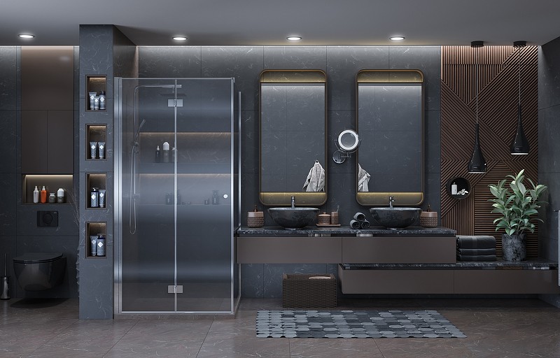 Душевой уголок Ambassador Diamond 90х90 12011105L профиль Хром стекло прозрачное