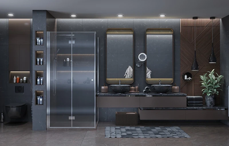 Душевой уголок Ambassador Diamond 90х90 12011105L профиль Хром стекло прозрачное