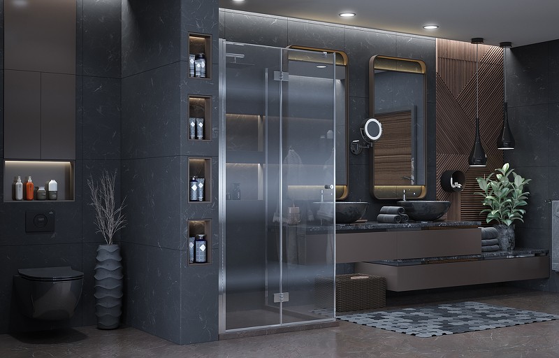 Душевой уголок Ambassador Diamond 90х90 12011105L профиль Хром стекло прозрачное