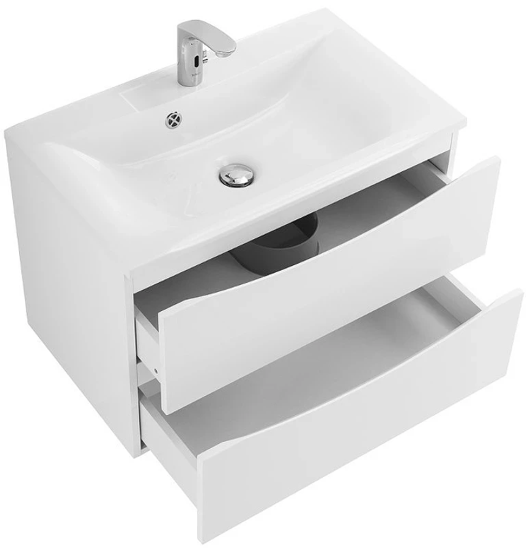 Тумба под раковину BelBagno Marino 65 MARINO-650-2C-SO-BL-P подвесная Bianco Lucido МДФ / ЛДСП