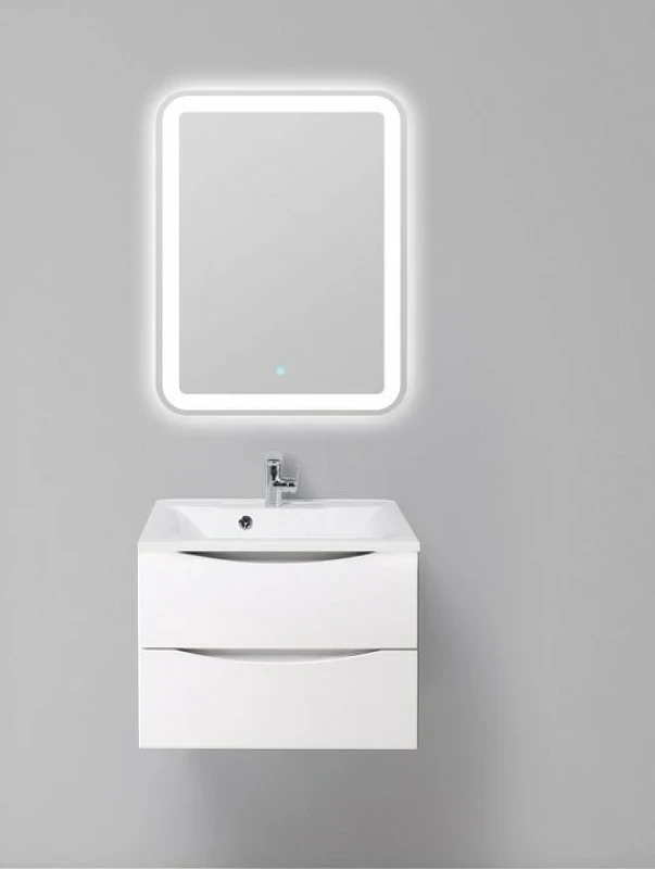 Тумба под раковину BelBagno Marino 65 MARINO-650-2C-SO-BL-P подвесная Bianco Lucido МДФ / ЛДСП