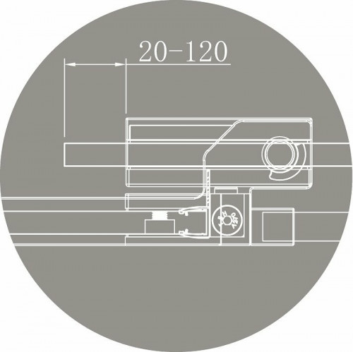 Душевая дверь Cezares Slider 100 SLIDER-B-1-90/100-GRIGIO-Cr профиль Хром стекло серое