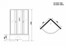 Душевая кабина Niagara Classic 90x90 NG-6508-14BK без гидромассажа
