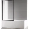 Шторка на ванну AQUAme 80 L AQM2859-L профиль Черный матовый стекло прозрачное