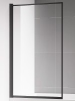 Шторка на ванну AQUAme 80 L AQM2859-L профиль Черный матовый стекло прозрачное