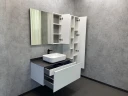 Зеркало со шкафом Comforty Милан 90 00004137130 Белый глянец МДФ / ЛДСП, стекло